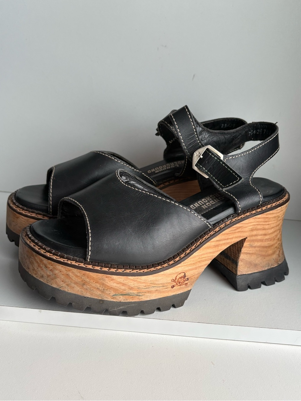 Vintage London Underground Platform Sandal Heels